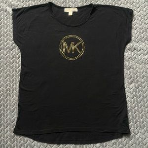 Michael Kors Women Tshirt | Size Small | Color Black with Gold Studs